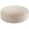 Image de Pouf Enfant Ottoman Rond - Coussin De Sol Déhoussable En Teddy Biscuit