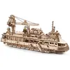 Image de Bateau De Recherche En Bois À Construire   Maquette Mécanique 3d Avec Moteur À Élastique Brown