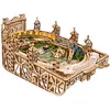 Image de Flipper Quidditch En Bois À Construire   Maquette Mécanique 3d Inspirée De L’univers Harry Potter Brown