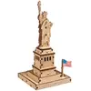 Image de Statue De La Liberté "  Maquette En Bois À Construire, Puzzle 3d Emblématique De New York Brown