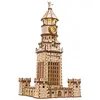 Image de Phare D'alexandrie   Maquette En Bois Lumineuse À Construire, Veilleuse Décorative Brown
