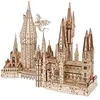Image de Château De Poudlard   Maquette En Bois Harry Potter À Construire, Puzzle 3d Magique Brown