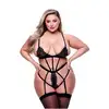 Image de Body lanières & dentelle cils noir GT