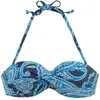 Image de Haut de maillot de bain bandeau armaturé femme Lascana Boho Bleu 38B NES61LA-imprimé