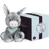 Image de Peluche Régliss Assise Avec Foulard Brodé   Dès La Naissance Gris, Blanc, Bleu