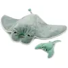 Image de Peluche Ptipotos Raie Manta Et Son Bébé Menthe Vert