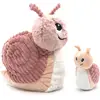 Image de Peluche Speedou L'escargot Maman Et Bébé Rose, Noir, Blanc