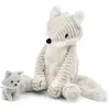 Image de Peluche Frimou Maman Et Bébé Les Ptipotos (37 Cm) Gris, Blanc
