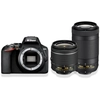 Image de Nikon D3500 + AF-P DX 18-55mm f/3.5-5.G VR + AF-P DX 70-300mm f/4.5-6.3G Ed VR Kit d'appareil-photo SLR 24,2 MP CMOS 6000 x 4000 pixels Noir - Très bon état en occasion ou reconditionné