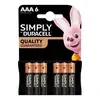 Image de Lot De 6 Piles Duracell Simply Aaa - Lr03