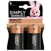 Image de Lot De 2 Piles Duracell Simply D - Lr20