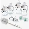 Image de Kit de Démarrage Nouveau-nés Natural Start, Biberons anti-colique 150 ml et 260 ml avec tétine à débit lent transparent