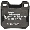 Image de DELPHI LP590 Jeu de plaquettes de frein non préparé pour l'indicateur d'usure, avec tôle anti-bruit, sans accessoires