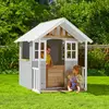 Image de Maisonnette Modulable Perce-neige Bois Fsc® Gris - Blanc - Marron