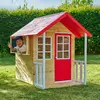Image de Maisonnette Modulable Coquelicot Bois Fsc® Marron - Rouge - Blanc