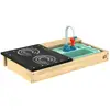Image de Cuisine Extérieure Pour Maisonnette Bois Fsc® Marron - Bleu - Noir