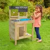 Image de Cuisine D'extérieur Pour Enfant Junior Cook Bois Fsc® Marron - Bleu - Noir
