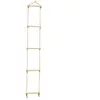 Image de Échelle Corde 5 Barreaux Pour Portique Bois H190-250cm Marron