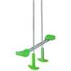 Image de Balançoire Duo Enfants Pour Portique Bois Rond Métal D100cm Gris - Vert