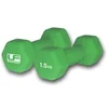 Image de Haltère hexagonal recouverts de néoprène UFE (x2) Vert 2x1,5 kg UFW032