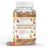 Image de Gummies Multivitaminés - Fraise - 90gommes à mâcher - Apple, Orange & Raspberry (Jelly Beans)