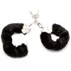 Image de Menottes en métal avec fourrure Furry Handcuffs noir