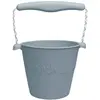 Image de Seau De Plage En Silicone Souple Bleu Gris
