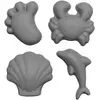 Image de Set De 4 Moules De Plage En Silicone Souple Gris