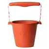 Image de Seau De Plage En Silicone Souple Orange