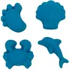 Image de Set De 4 Moules De Plage En Silicone Souple Petrol Blue