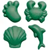 Image de Set De 4 Moules De Plage En Silicone Souple Dark Moss Green