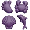 Image de Set De 4 Moules De Plage En Silicone Souple Dark Purple