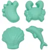 Image de Set De 4 Moules De Plage En Silicone Souple Mint