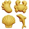 Image de Set De 4 Moules De Plage En Silicone Souple Mustard