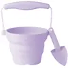 Image de Seau Pliable En Silicone Avec Truelle   Jouet De Jardin Et De Plage Souple Et Coloré Light Dusty Purple