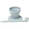Image de Mesureur D'eau Escargot À Ventouse Pliable  Jouet D’eau Éducatif En Silicone - Bleu Pastel Bleu Pastel