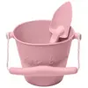 Image de Ensemble Seau Et Pelle - Jouet De Jardin Et De Plage Souple Et Coloré Dusty Rose