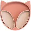 Image de Assiette À Compartiments Ventousée En Silicone Renard Rose