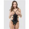 Image de Body string ouvert Fierce wetlook noir