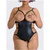 Image de Body string ouvert Fierce wetlook noir GT