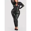 Image de Combinaison zip Fierce wetlook noir GT