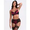 Image de Ensemble 2 pièces ouvert Boudoir Belle fuchsia
