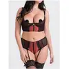 Image de Ensemble 2 pièces ouvert Dark Paradise rouge & noir GT XL/2XL