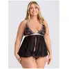 Image de Nuisette babydoll Lustrous Lace noir GT