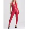 Image de Combinaison catsuit similicuir à lacets Fierce rouge M