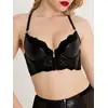 Image de Soutien-gorge zip wetlook et dentelle Fierce M