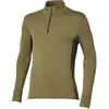 Image de Mizuno Active Warmalite Half Zip Maillot de course Hommes - vert olive, Taille XXL