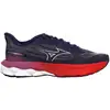 Image de Mizuno Wave Skyrise 7 Chaussure de running sans stabilisateurs Femmes - bleu foncé, rouge, Taille 38,5