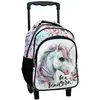 Image de Sac À Dos À Roulettes Maternelle - Licorne Magique - Trolley Pratique Multicolore