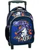 Image de Sac À Dos Trolley Garçon Motif T-rex En Tissu Bleu Marine/orange Fluo